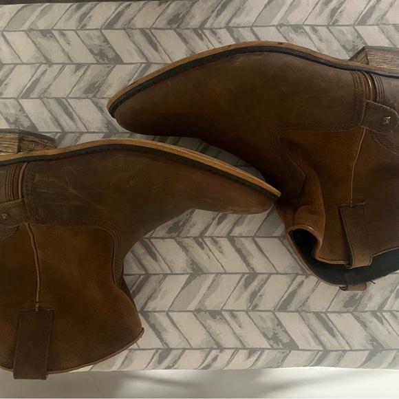 Ankle Brown Leather & Suede Cowgirl Boots// Size 10.5//11 - Picture 6 of 6